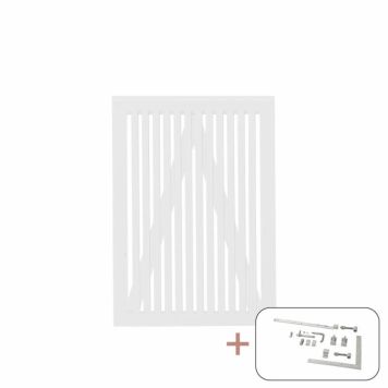 Plus enkeltlåge Sendai hvid 140x100 cm inkl. beslag