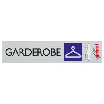 Pickup skilt garderobe alu look 165x44 mm