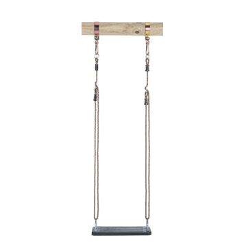 Swing King gyngesæde gummi m/reb sort 