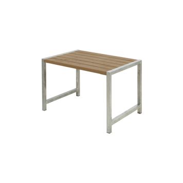 Plus havebord ThermoWood/stål 127x77x73 cm