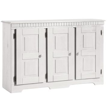 Notio Living Lisa sideboard 3 døre hvidlakeret fyr