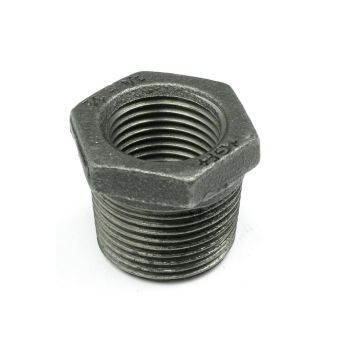 Nippelmuffe sort 3/4"-3/8"