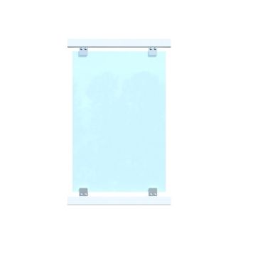 Palmako facadehegn Siri hvid 554x890 mm m/glas