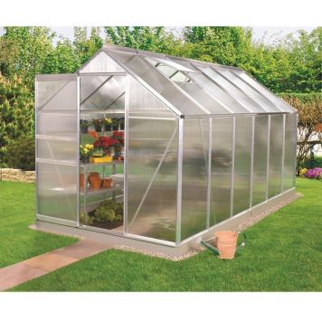Vitavia drivhus Venus alu 4 mm poly 7,5 m² inkl. sokkel