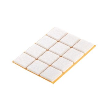 Suki filtpuder hvid 25x25 mm 12 stk.