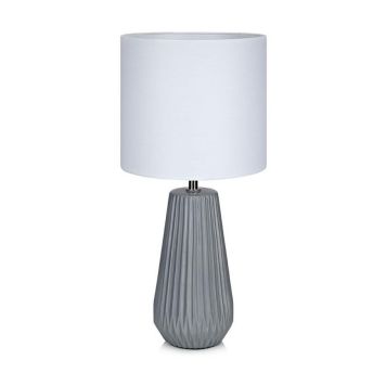 Markslöjd bordlampe Nicci grå/hvid 40,5 cm