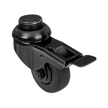 Rusticline hjul t/hyldesystem RT-59 m/bremse sort Ø50 mm 3/4″ 