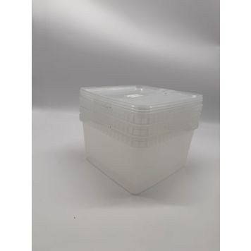 Plastbøtte m/låg 3100 ml 8 stk