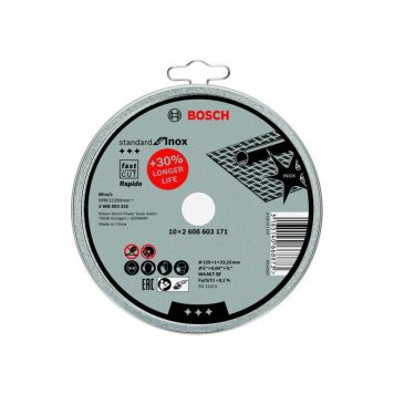 Bosch skæreskive lige inox 125x1 mm 10 stk. 