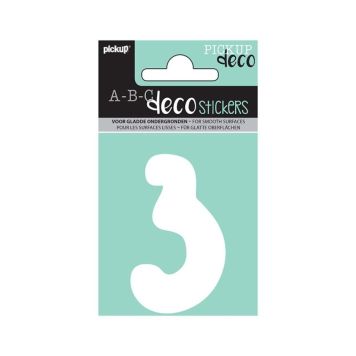 Pickup ABC Deco Emma husnummer 3 70mm hvid 