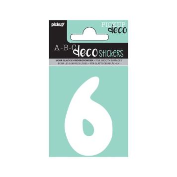 Pickup ABC Deco Emma husnummer 6 70mm hvid 