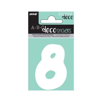 Pickup ABC Deco Emma husnummer 8 70mm hvid 