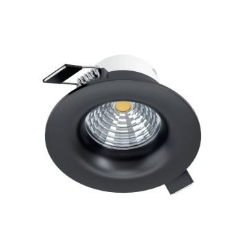 Eglo Saliceto indbygningsspot dæmpbar 4000K sort Ø8,8 cm