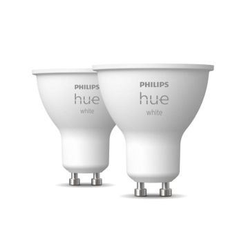 Philips Hue LED-spotpære White GU10 5,2W 2 stk.