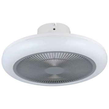 Eglo Kostrena LED-loftlampe m/ventilator hvid/grå Ø46 cm