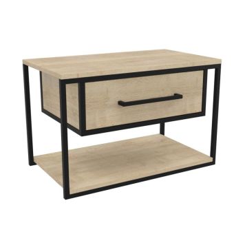 Allibert badmøbel Cobalto sort/eg 80x46x48 cm