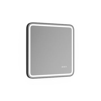 Allibert lysspejl Isia LED sort 60x60 cm