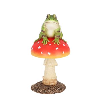 Garden Life havefigur rød fluesvamp m/frø plast H24 cm