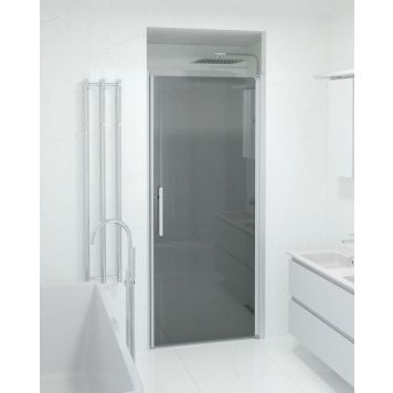 Camargue Skärgård brusedør røget glas/satin profil 198x90 cm