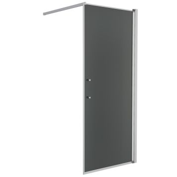 Camargue Skärgård brusevæg røget glas/satin profil 90x198 cm