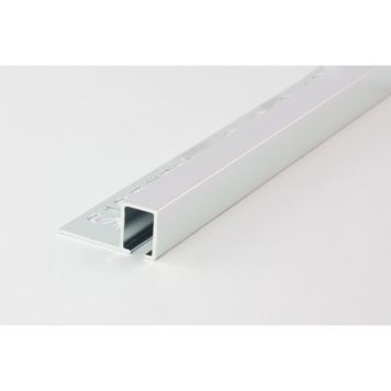 Fliseprofil firkant aluminium 8x10x2500 mm