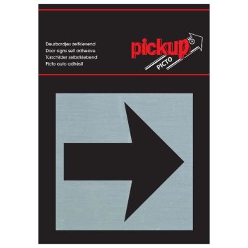 Pickup skilt pil alu look 80x80 mm