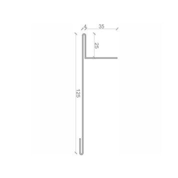 BMC sideinddækning alu antracit 25x35x2500 mm