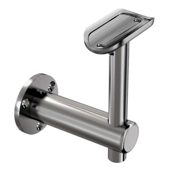 Fontanot regulerbart gelændermurbeslag stål mat Ø42,4 mm