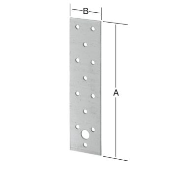 Vormann perforeret plade grå 160 mm