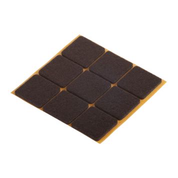 FILTPUDE 25MM BRUN SELVKLÆBENDE 9 STK