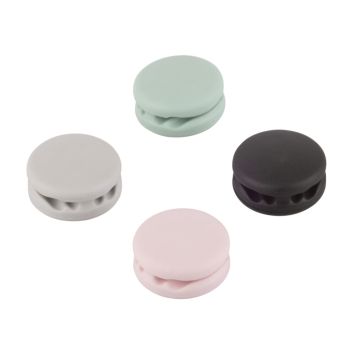 Kabelholder selvklæbende 4 farver 25 mm 4 stk