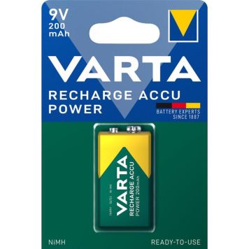 Batteri 9V 200 mAh genopladelig 1 stk - Varta