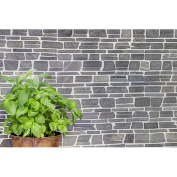 Mosaik Brick Uni Neromarq sort 30,5 x 30,5 cm