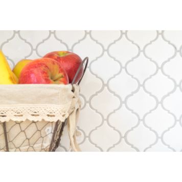 Mosaik Florentiner hvid blank 29,5x24,5 cm