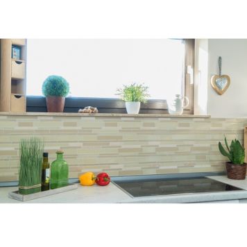 Mosaik Interlock krystal beige mix 28,6 x 30 cm