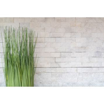 Mosaik Brick sugar marmor 3D hvid 30,5x29 cm