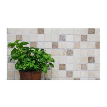 Mosaik Quadrat chiaro og noce travertin beige 30,5x30,5 cm