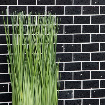 Mosaik Uni sort 30,5x32,5 cm