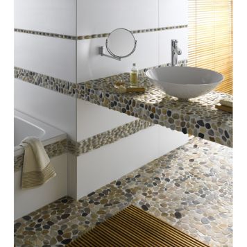 Mosaik flodsten grå mix 31,5 x 31,5 cm