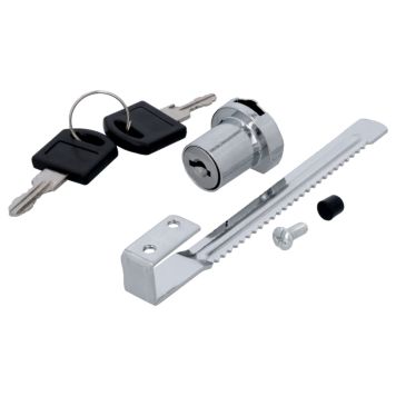 Lås t/glasskydedør 125mm bh71