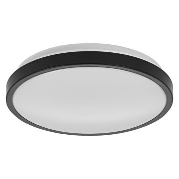 Osram LED-plafond IP44 3000-4000K sort Ø30 cm