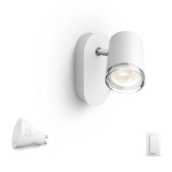 Philips Hue spotlampe Adore White Ambiance GU10 IP44 inkl. lysdæmperkontakt