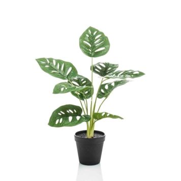 Emerald kunstig monstera monkey bush i potte 43 cm 