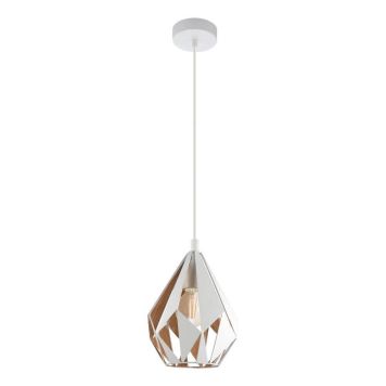 Eglo Carlton pendel Ø20,5 cm hvid/guld