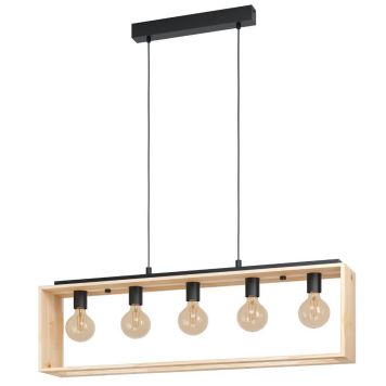 Eglo Famborough langbordslampe 5L E27 sort/træ 