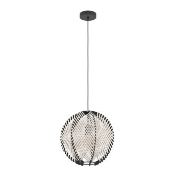 Eglo Waverton pendel E27 sort/hvid Ø40 cm