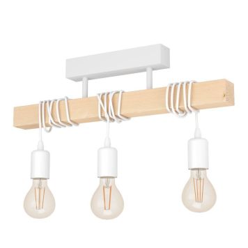 Eglo Townshend 1 pendel hvid/eg E27 55 cm