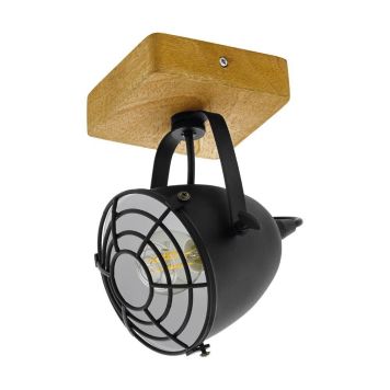 Eglo spotlampe Gatebeck E14 træ/sort