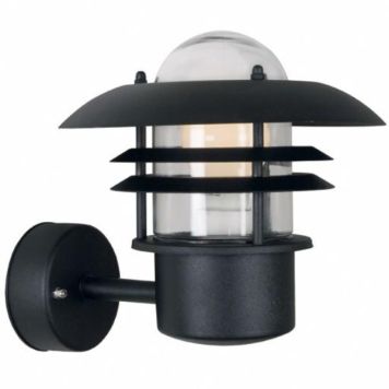 Nordlux væglampe Copenhagen opad sort Ø22 cm