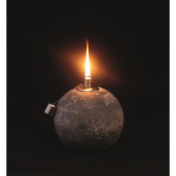 Garden Life Olielampe beton rund lille